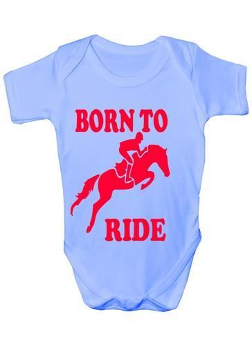 Born To Ride Horse Riding Pony Baby Onesie Vest