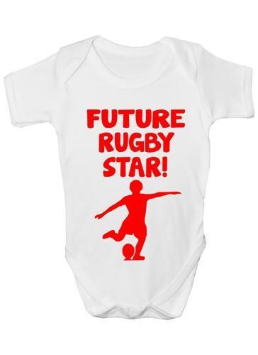 Future Rugby Star Sport Funny Baby Onesie Vest