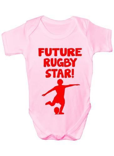 Future Rugby Star Sport Funny Baby Onesie Vest