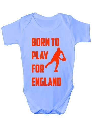 Born To Play For England Rugby Funny Baby Onesie Vest