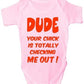 Dude Your Chick Checking Me Out Baby Onesie Vest