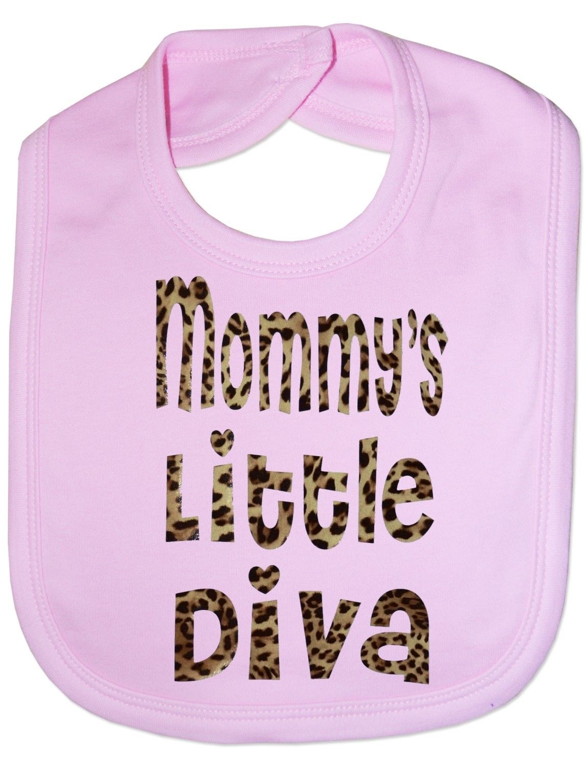 Mommy's Little Diva In Animal Print Baby Bib