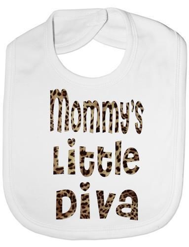 Mommy's Little Diva In Animal Print Baby Bib