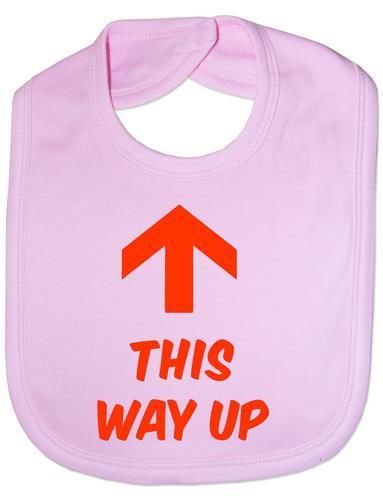 This Way Up Baby Bib