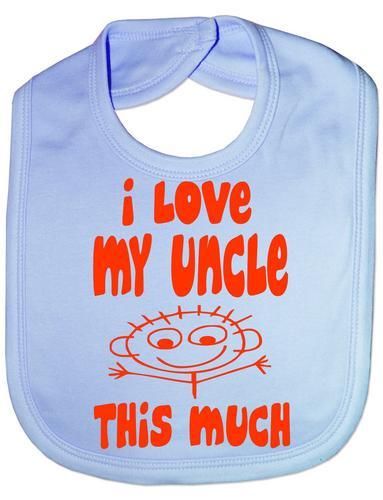 I Love My Uncle This Much Baby Bib