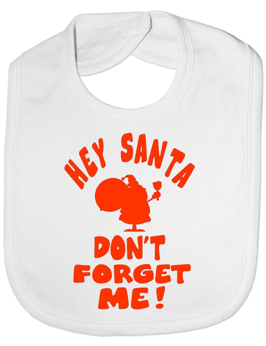 Hey Santa Don't Forget Me Baby Bib