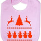 Christmas / Snowman Scene Baby Bib