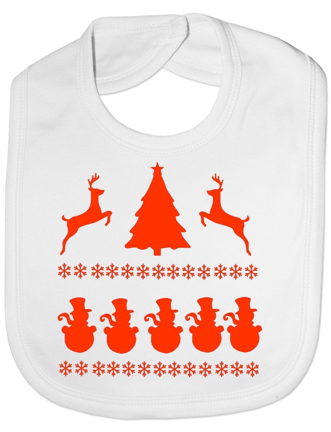 Christmas / Snowman Scene Baby Bib