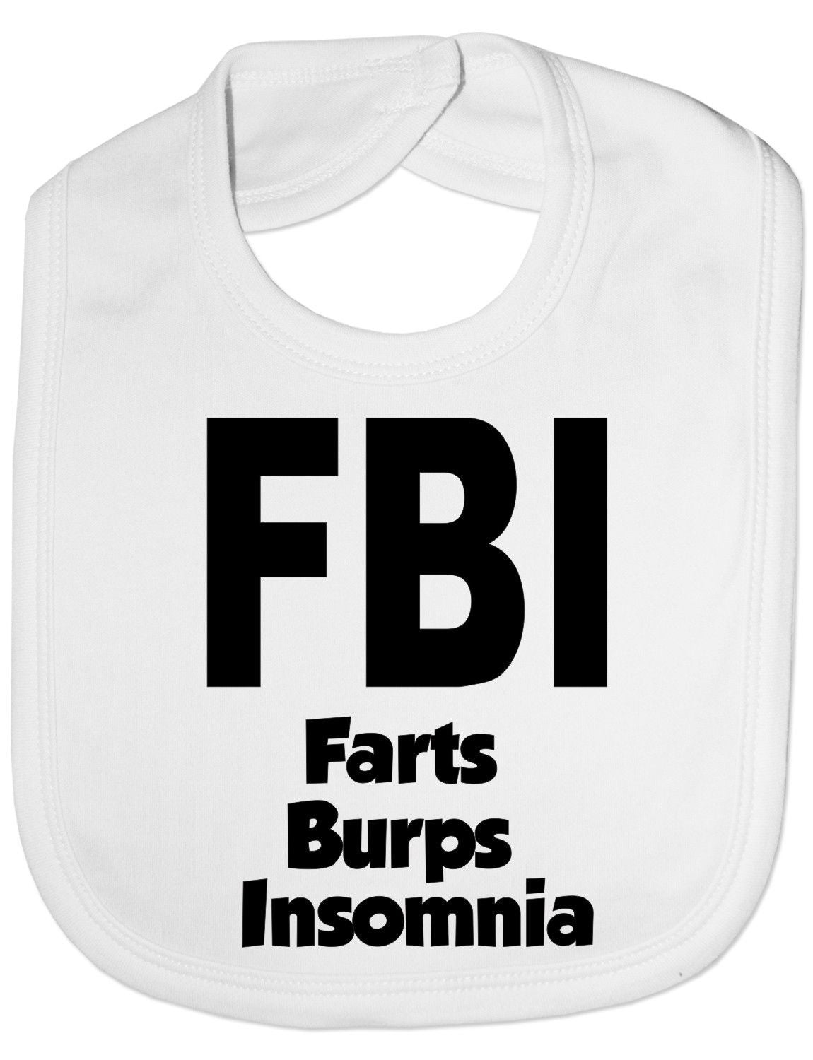 FBI Farts Burps Insomnia Baby Bib