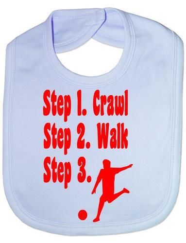 Steps To a Footballer Baby Bib [Misc.]