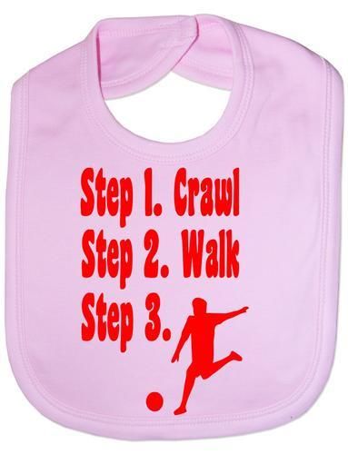 Steps To a Footballer Baby Bib [Misc.]