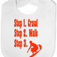 Steps To a Surfer Baby Bib