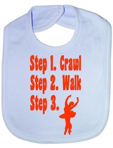 Steps To a Ballerina Baby Bib