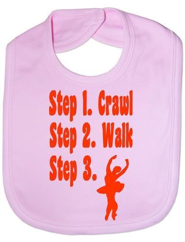 Steps To a Ballerina Baby Bib