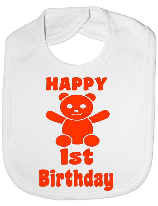 Happy 1st Birthday Baby Bib