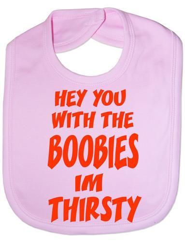 Hey You With The Boobies Baby Bib