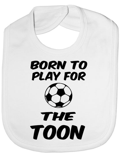 Print4U Unisex Babys Born To Play Toon / Newcastle Baby Bib