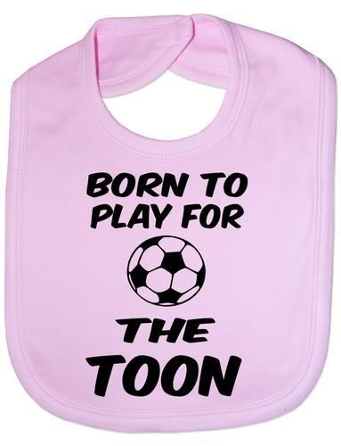 Print4U Unisex Babys Born To Play Toon / Newcastle Baby Bib