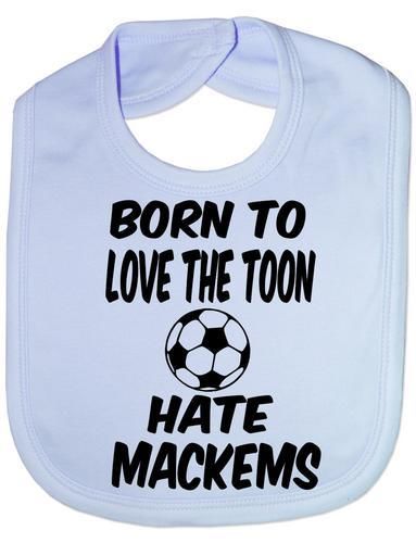 Born To Love Toon Hate Mackems Baby Bib