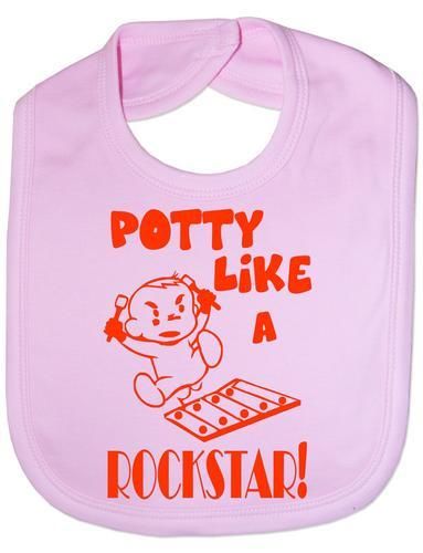 Potty Like A Rock Star Baby Bib