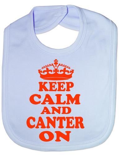 Keep Calm & Canter On Baby Bib