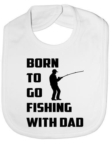 Born To Go Fishing With Dad Baby Bib