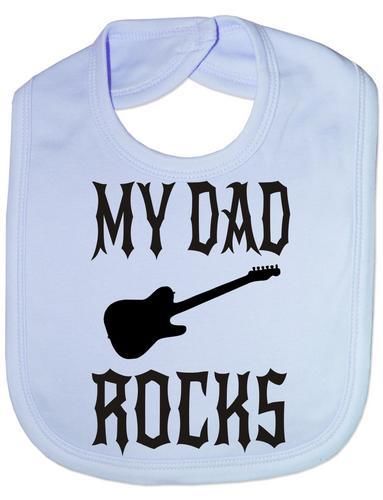 My Dad Rocks Baby Bib