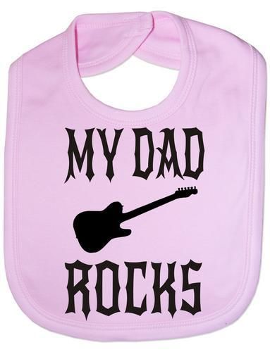 My Dad Rocks Baby Bib