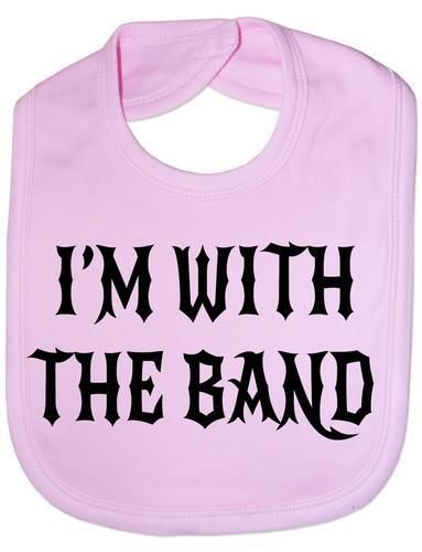 I'm With The Band Baby Bib