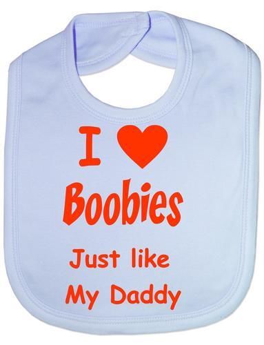 I Love Boobies Baby Bib