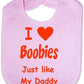 I Love Boobies Baby Bib