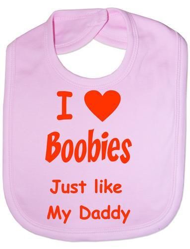 I Love Boobies Baby Bib