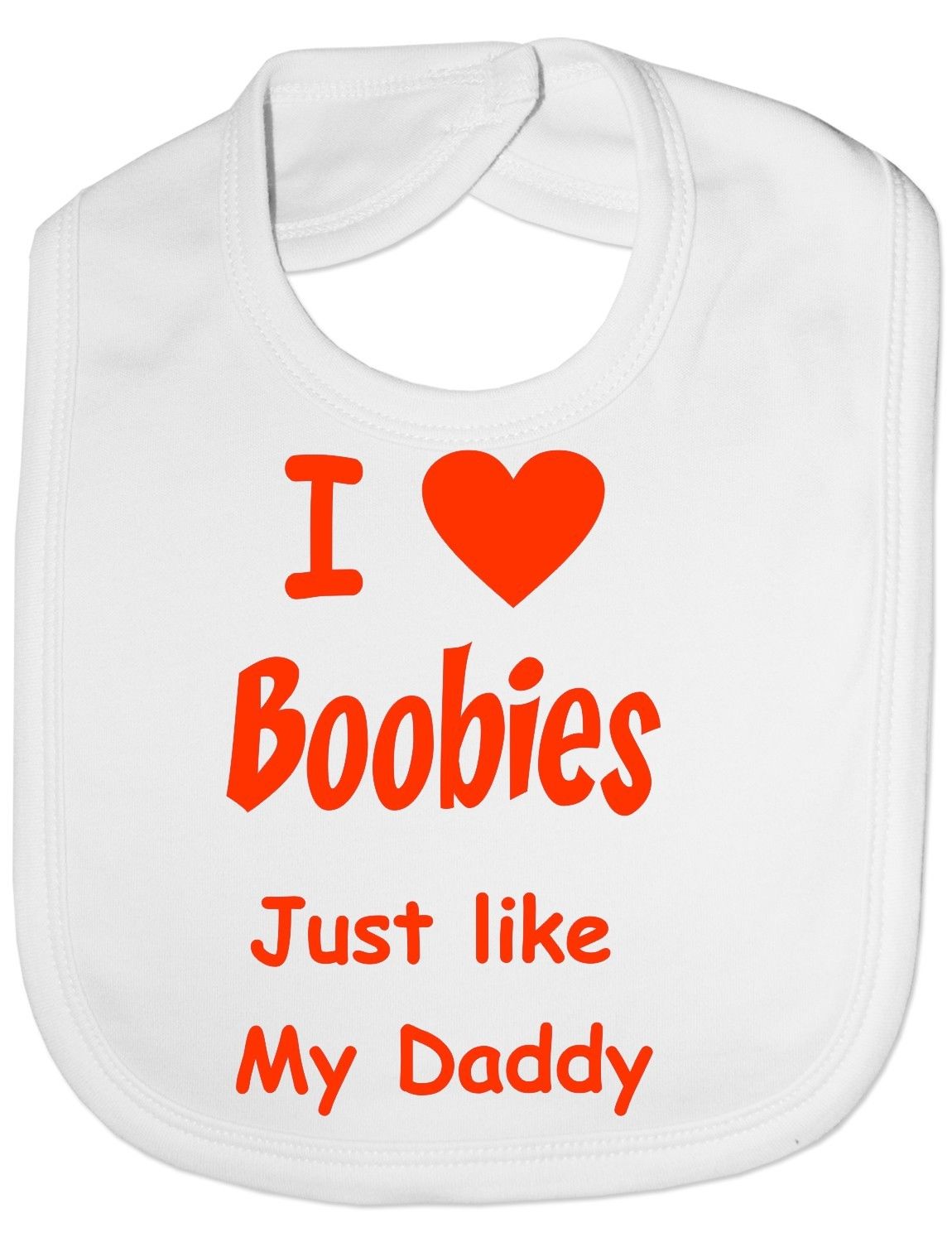 I Love Boobies Baby Bib