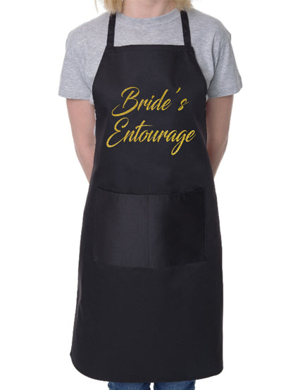 Bride's Entourage Wedding Favour Gift Hen Party Funny BBQ Apron