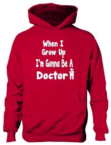 When I Grow Up Be Doctor Hoodie Girls Boys Kids