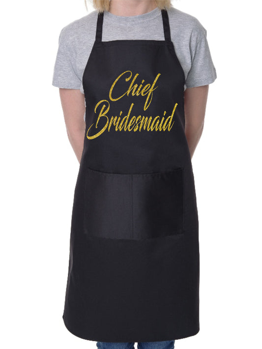 Chief Bridesmaid Wedding Favour Gift Hen Party Funny BBQ Apron