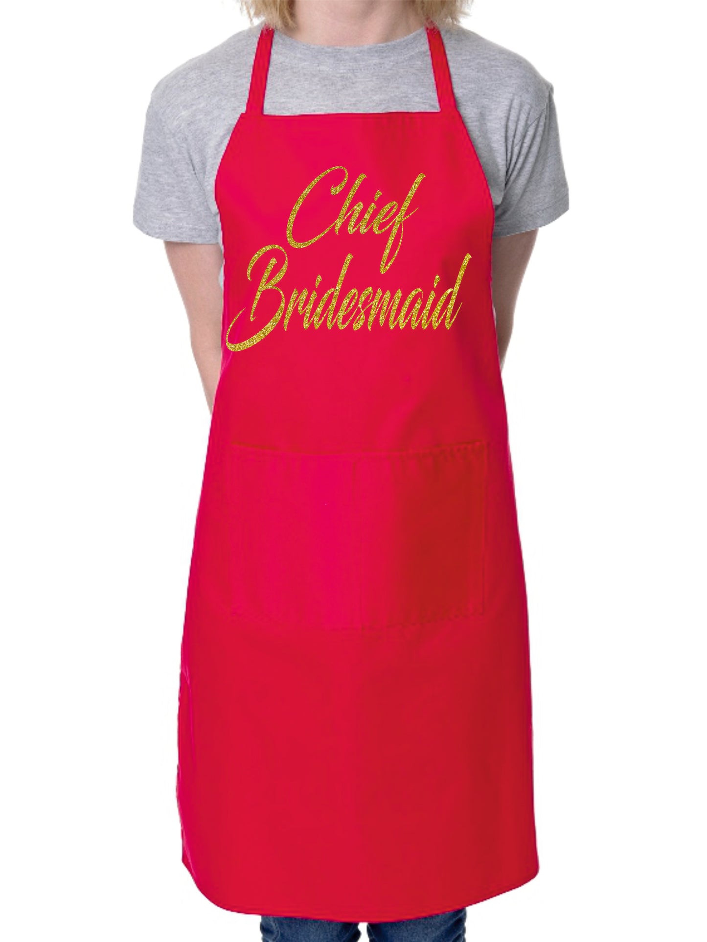 Chief Bridesmaid Wedding Favour Gift Hen Party Funny BBQ Apron