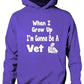 When I Grow Up Be Vet Hoodie Girls Boys Kids