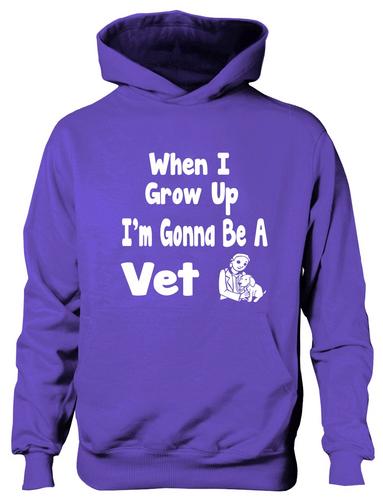 When I Grow Up Be Vet Hoodie Girls Boys Kids