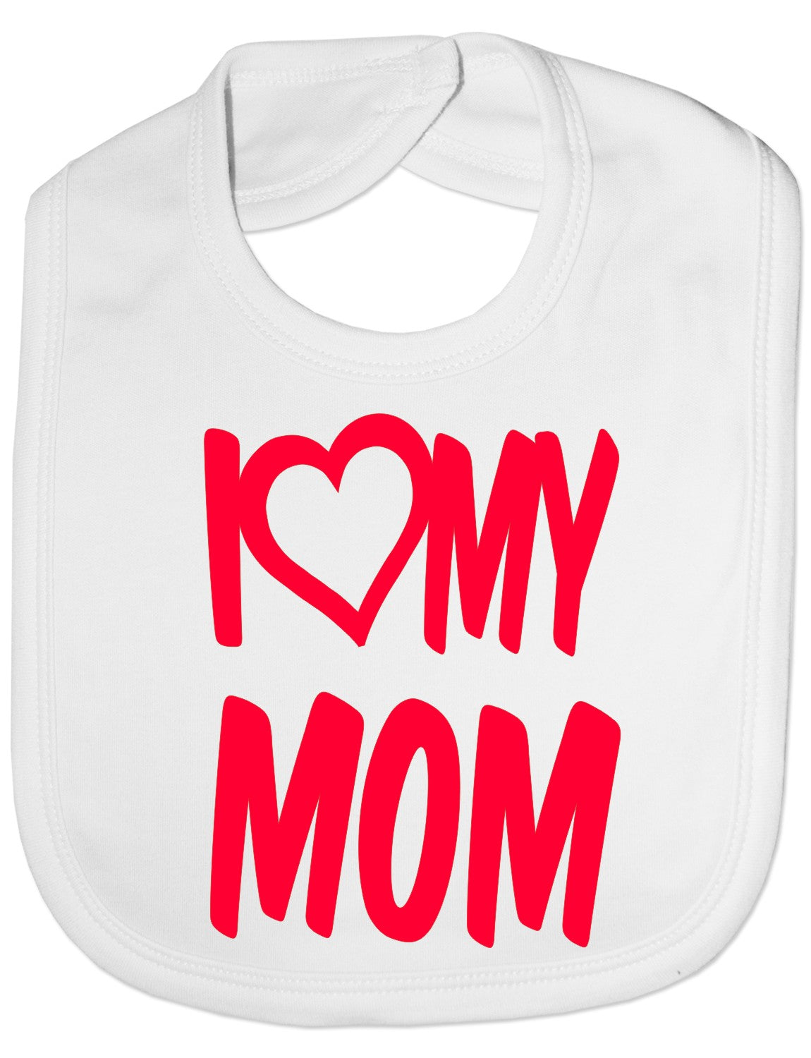 Print4u I Love My Mom Boys Girls Baby Feeding Bib