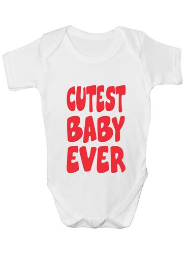 Cutest Baby Ever Funny Baby Onesie Vest Gift Babygrow