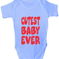 Cutest Baby Ever Funny Baby Onesie Vest Gift Babygrow