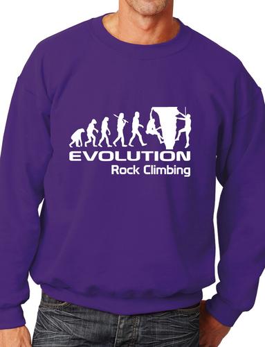 Evolution Of Rock Climbing Funny Adult Unisex Sweatshirt