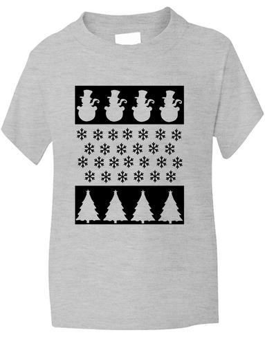 Christmas Scene / Snowman Boys Girls T-Shirt