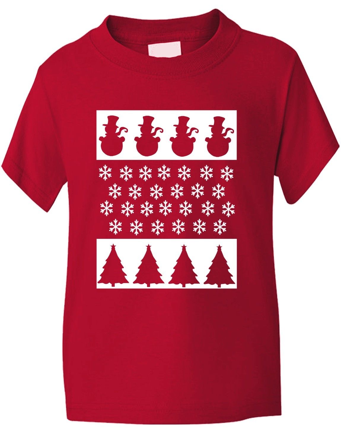 Christmas Scene / Snowman Boys Girls T-Shirt