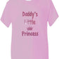 Daddy's Little Princess T-Shirt Girls In Pink Glitter