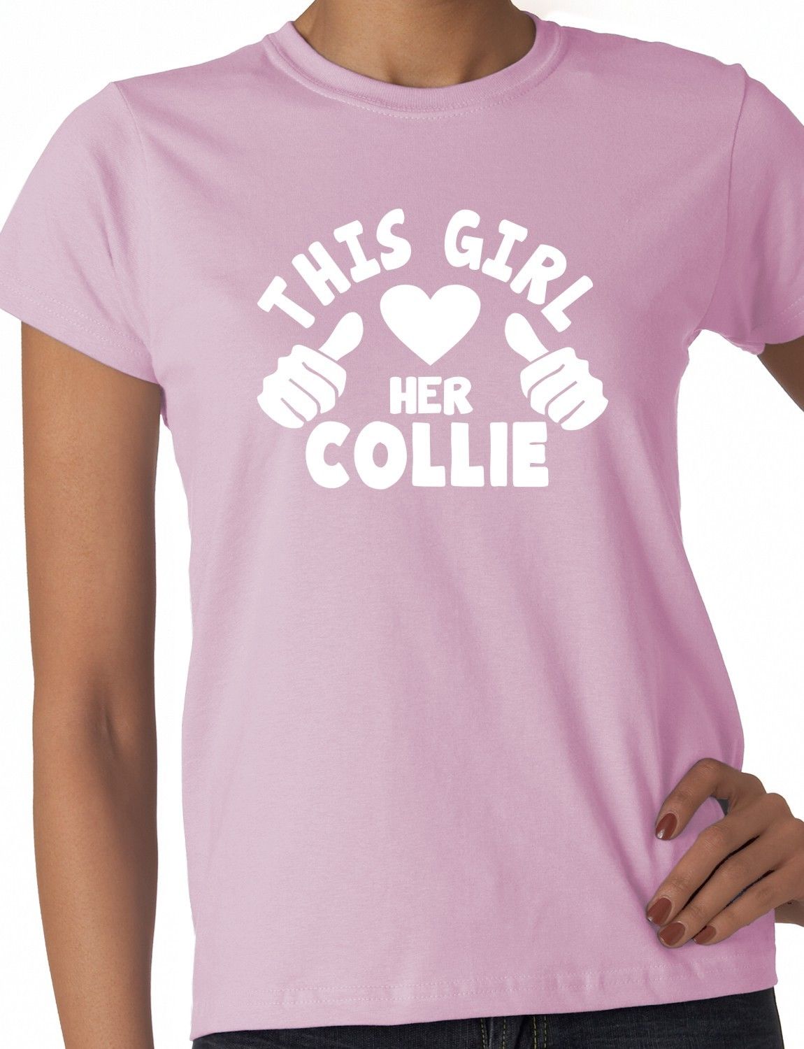 This Girl Loves Her Collie Dog Ladies T-shirt