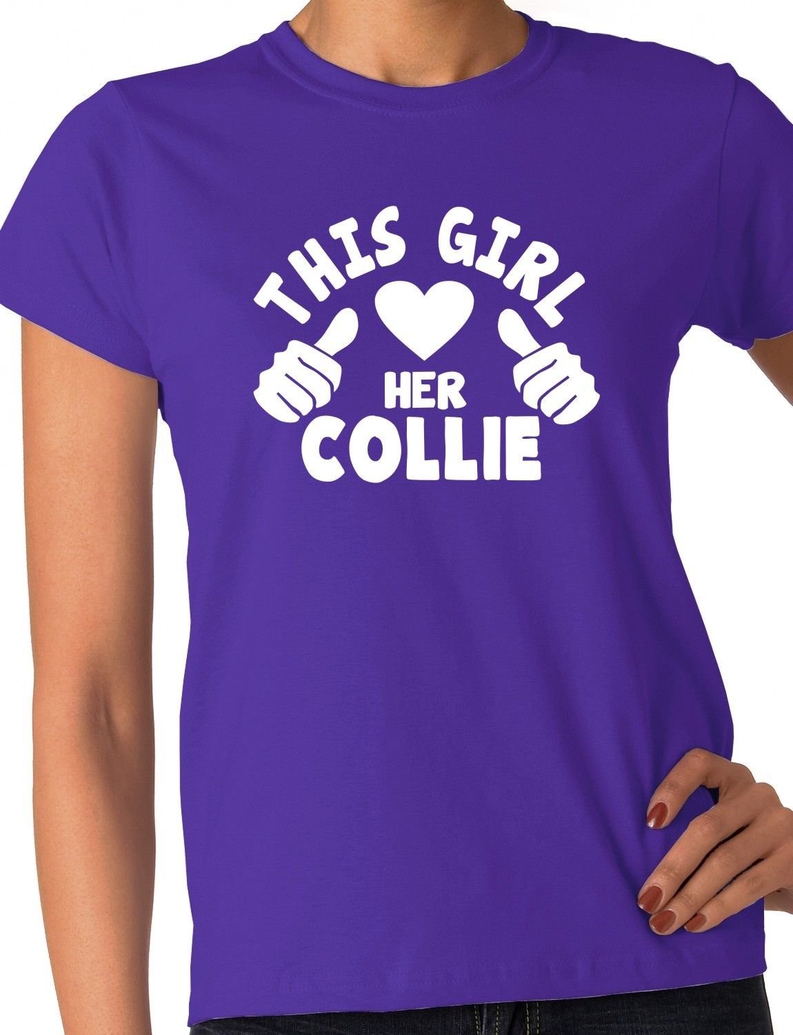 This Girl Loves Her Collie Dog Ladies T-shirt