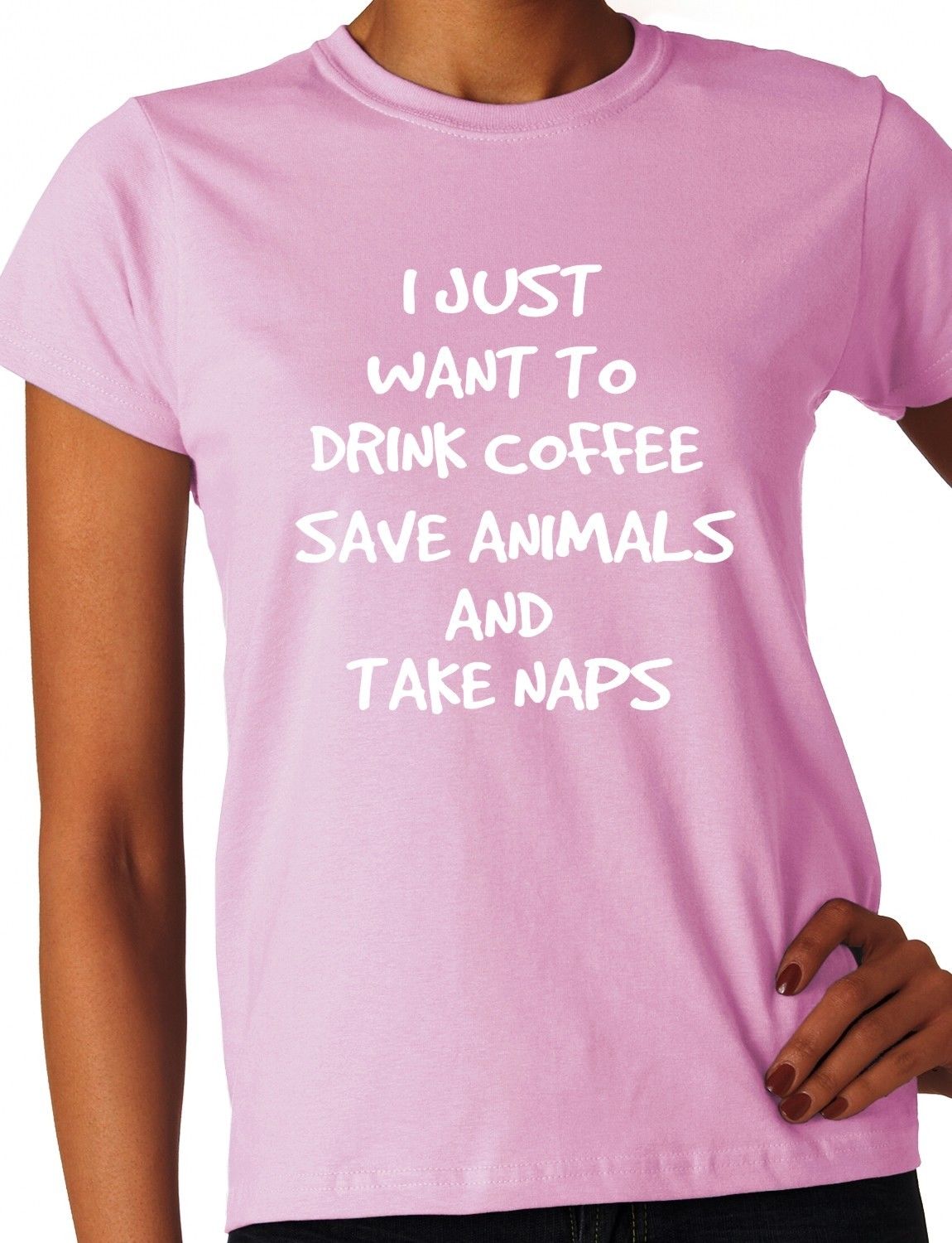 I Just Want To Drink Coffee Ladies T-shirt