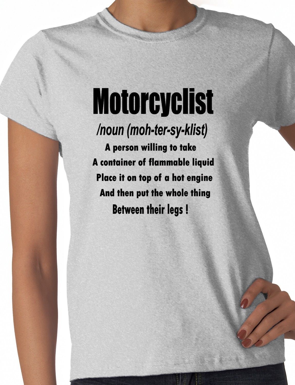 DefinItion Of Motorcyclist Ladies T-shirt